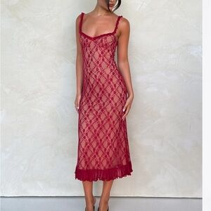 Tiger Mist Red DEJA DRESS New with Tag